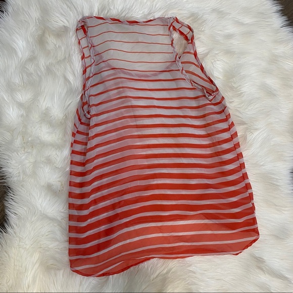 Sheer Striped High-Low Razorback‎ Tank 🧡 - Picture 4 of 4
